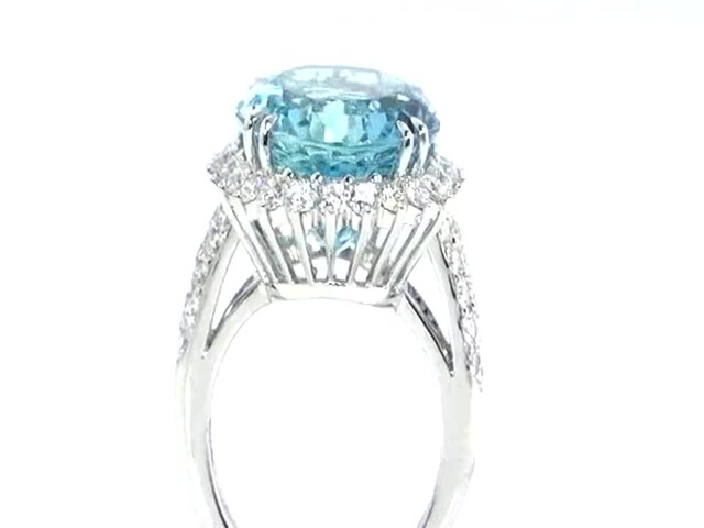 Aquamarine Diamond Ring - image 9 from the video