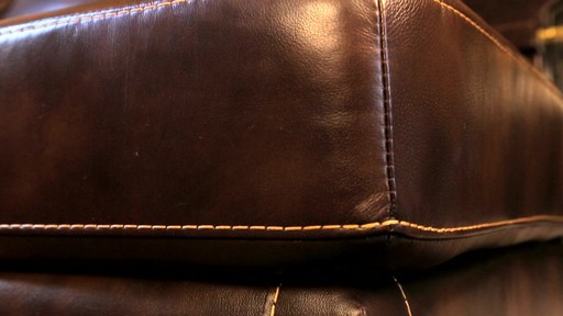 Lancaster Leather Sectional  - image 7 from the video