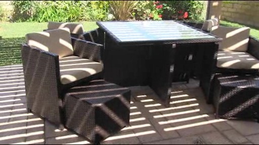 Rome 9-piece Patio Dining Set - image 5 from the video