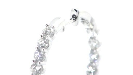 Diamond Hoop Earrings - image 4 from the video