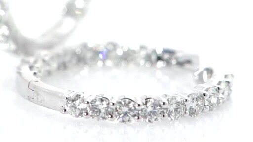 Diamond Hoop Earrings - image 6 from the video