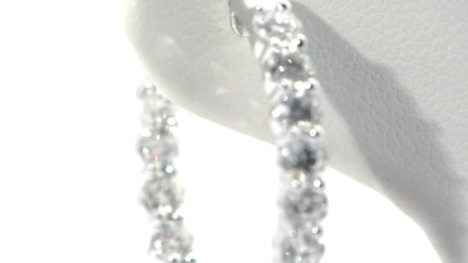 Diamond Hoop Earrings - image 8 from the video