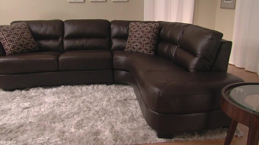 Nouveau Top Grain Leather Sectional - image 2 from the video