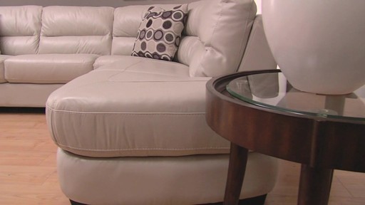 Nouveau Top Grain Leather Sectional - image 6 from the video