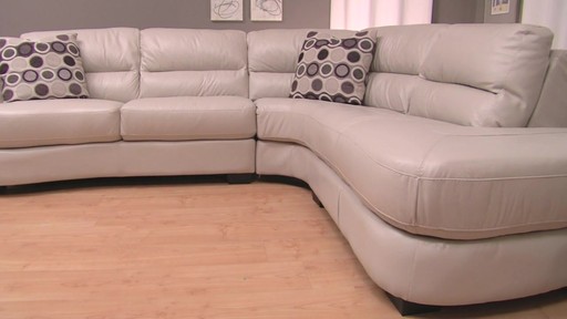 Nouveau Top Grain Leather Sectional - image 7 from the video