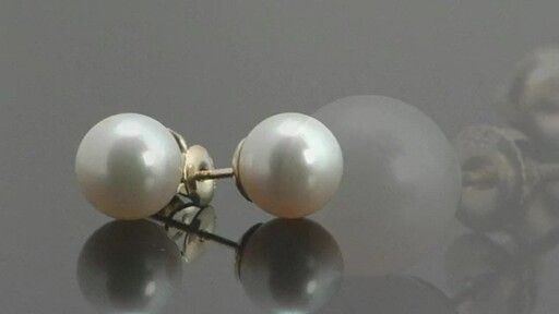 Akoya Cultured Pearl Earrings (9mm) - image 2 from the video
