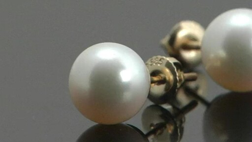 Akoya Cultured Pearl Earrings (9mm) - image 3 from the video