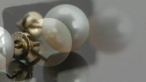 Akoya Cultured Pearl Earrings (9mm) - image 5 from the video