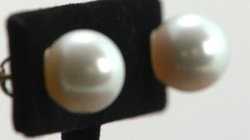 Akoya Cultured Pearl Earrings (9mm) - image 6 from the video