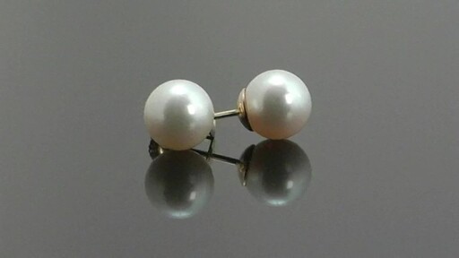 Akoya Cultured Pearl Earrings (9mm) - image 9 from the video