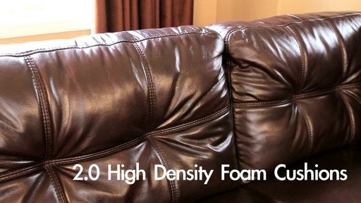 Landsford Leather Sectional and Ottoman - image 7 from the video