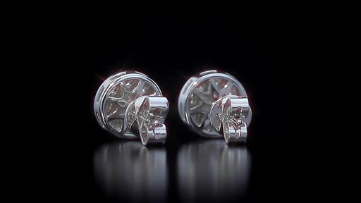 Round Brilliant Diamond Cluster Earrings (1.45 ctw) 14kt White Gold - image 10 from the video