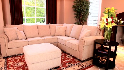 Monte Carlo 2-piece Fabric Sectional and Ottoman - image 4 from the video