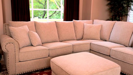 Monte Carlo 2-piece Fabric Sectional and Ottoman - image 9 from the video