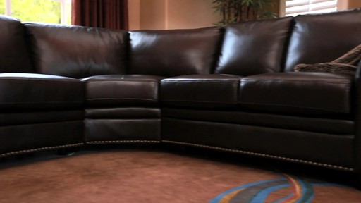 Santa Monica Top Grain Leather Sectional and Ottoman - image 2 from the video