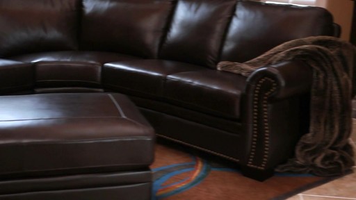 Santa Monica Top Grain Leather Sectional and Ottoman - image 3 from the video