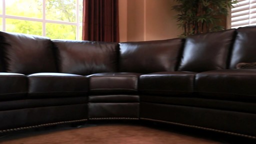 Santa Monica Top Grain Leather Sectional and Ottoman - image 7 from the video