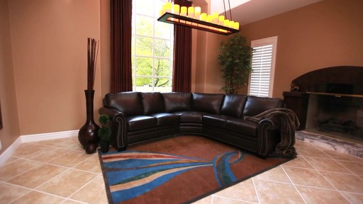 Santa Monica Top Grain Leather Sectional and Ottoman - image 9 from the video