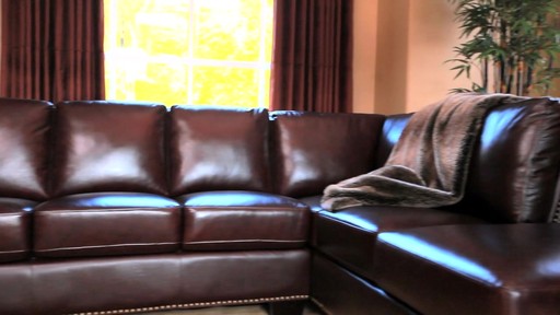 Encore Top Grain Leather Sectional and Ottoman - image 2 from the video