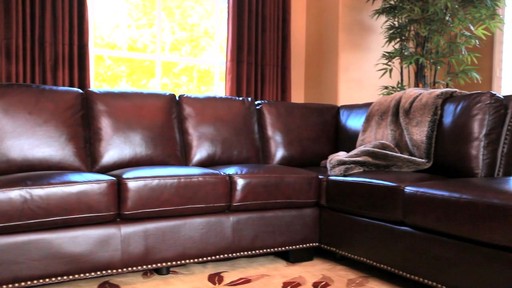 Encore Top Grain Leather Sectional and Ottoman - image 4 from the video