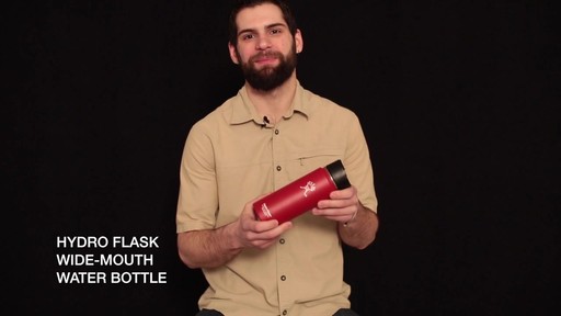 HYDRO FLASK Wide-Mouth Water Bottle with Hydro Flip Lid, 18 oz.  - image 2 from the video